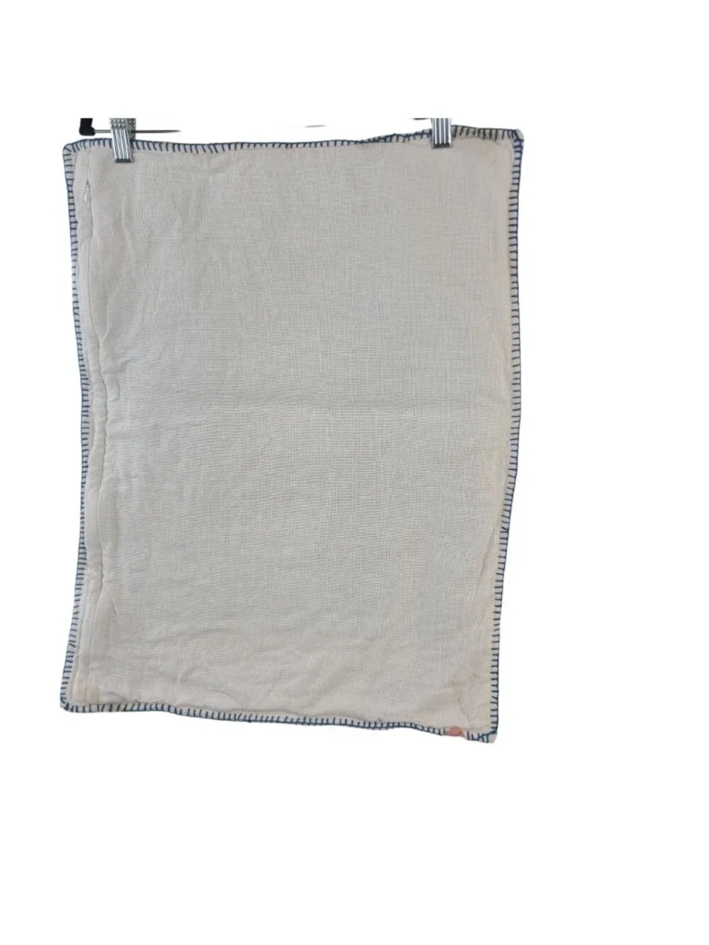 Serena & Lily Embroidered Floral Pillow Case White, Blue, Green Detailing 22x16